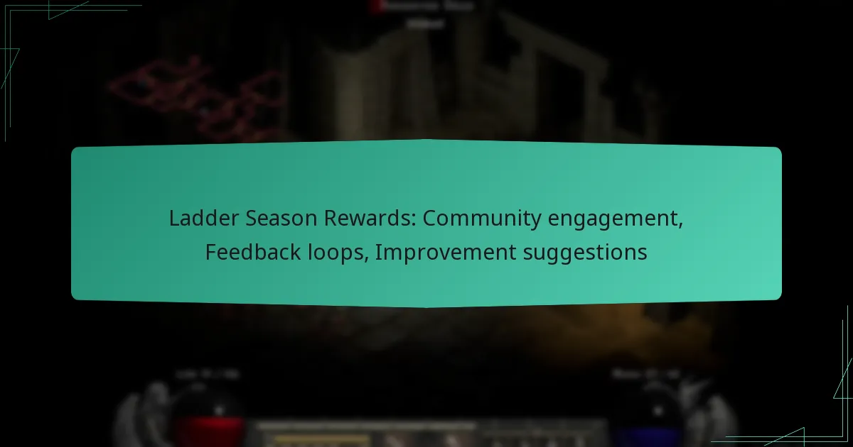 Ladder Season Rewards: Community engagement, Feedback loops, Improvement suggestions