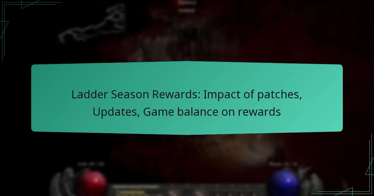 Ladder Season Rewards: Impact of patches, Updates, Game balance on rewards