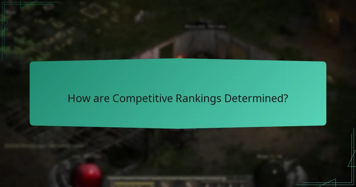 How are Competitive Rankings Determined?