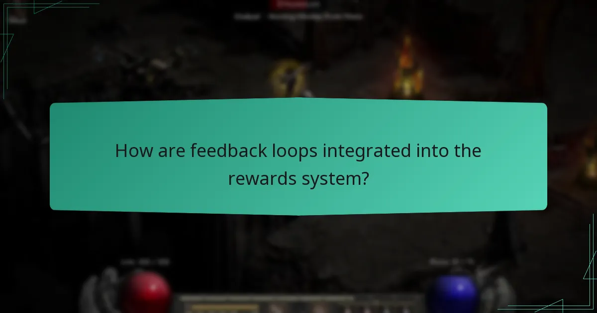 How are feedback loops integrated into the rewards system?