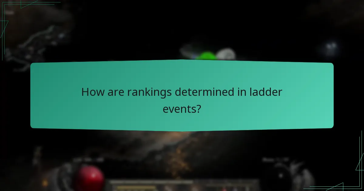 How are rankings determined in ladder events?