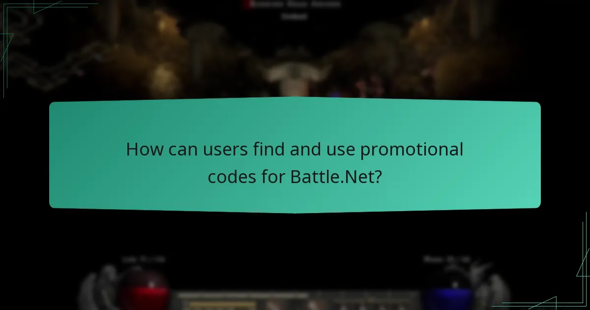 How can users find and use promotional codes for Battle.Net?