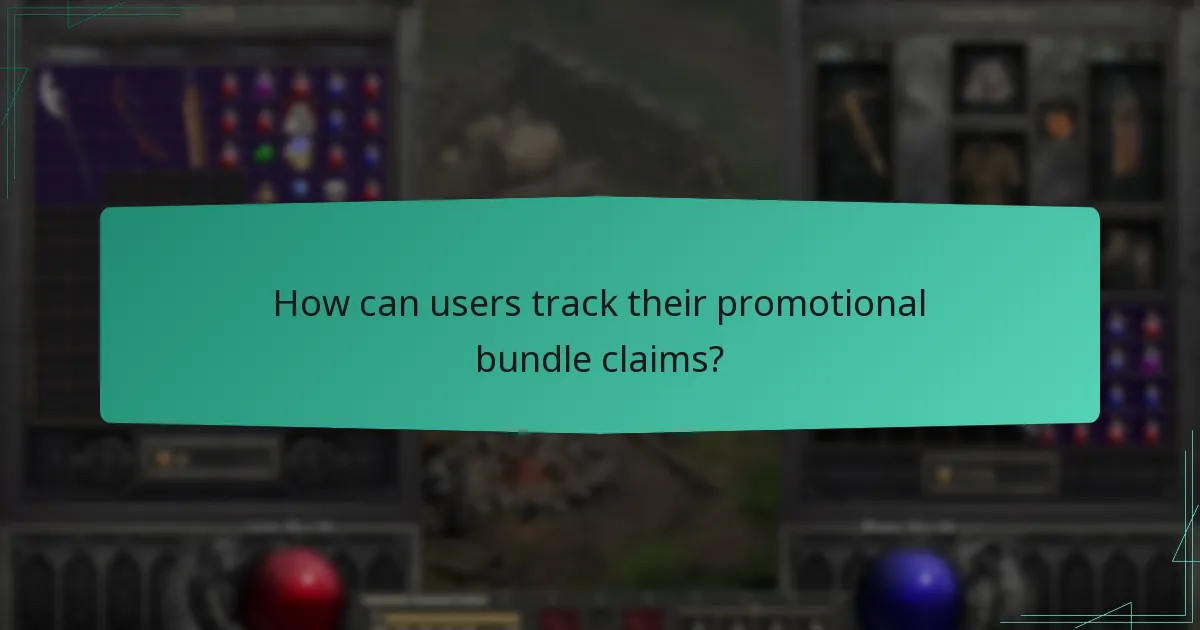 How can users track their promotional bundle claims?