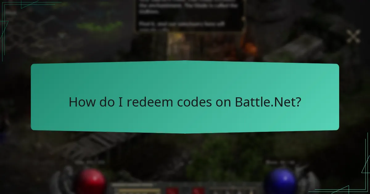 How do I redeem codes on Battle.Net?