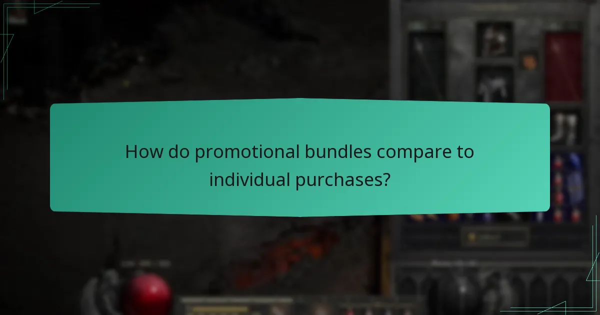 How do promotional bundles compare to individual purchases?