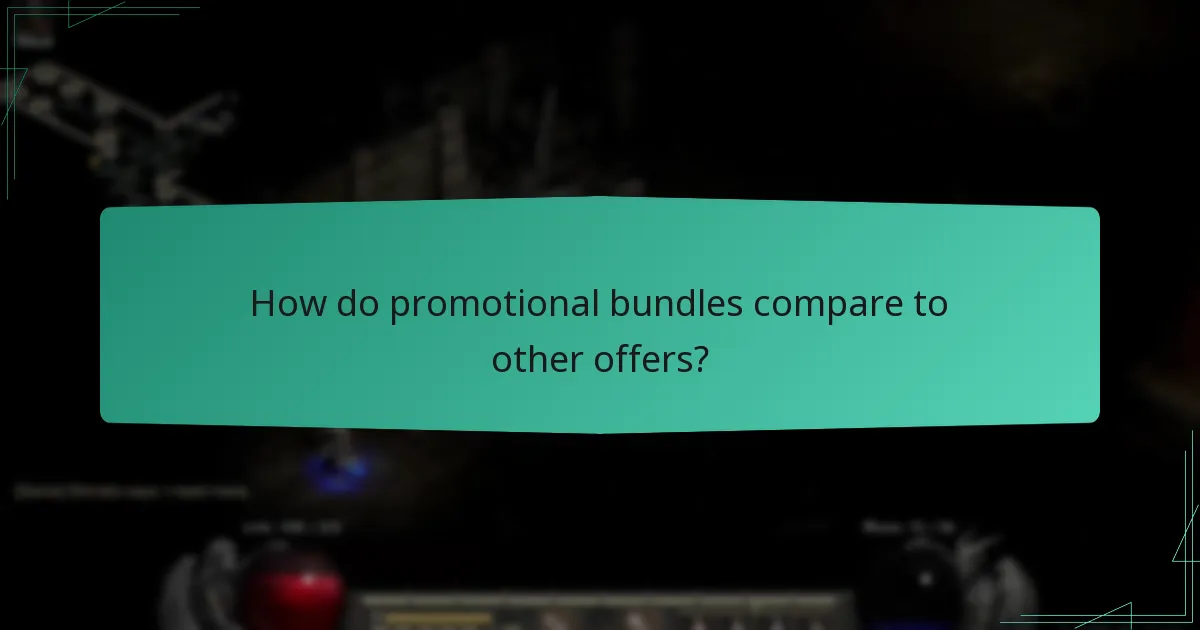 How do promotional bundles compare to other offers?
