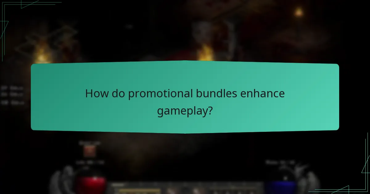 How do promotional bundles enhance gameplay?