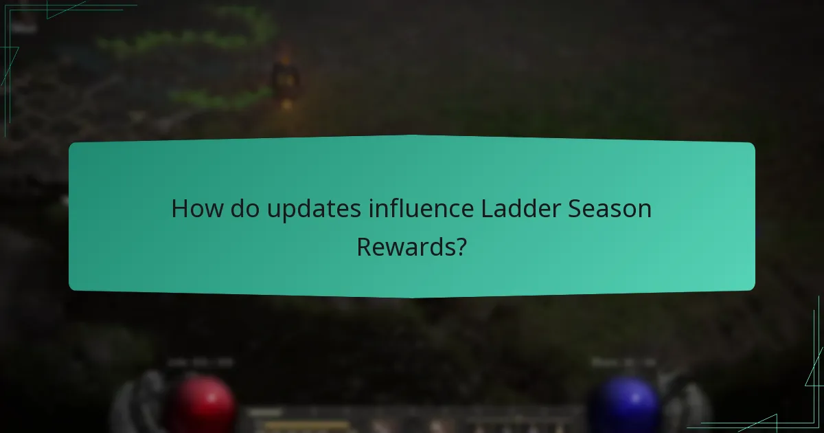 How do updates influence Ladder Season Rewards?
