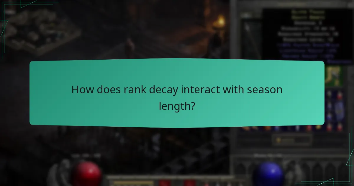 How does rank decay interact with season length?