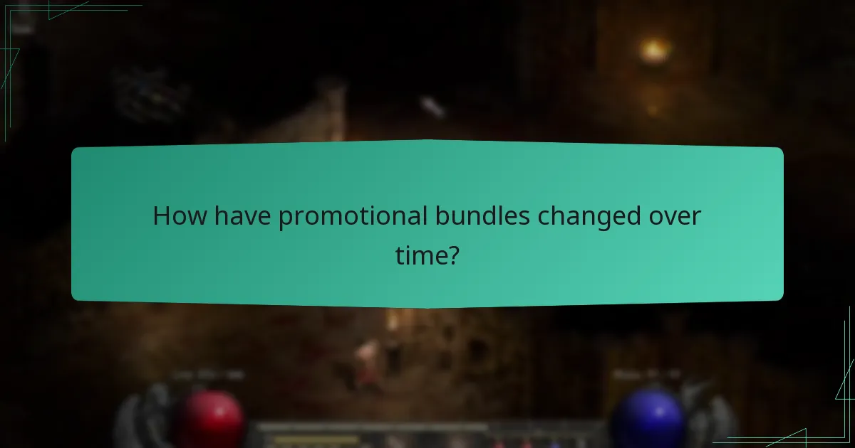 How have promotional bundles changed over time?
