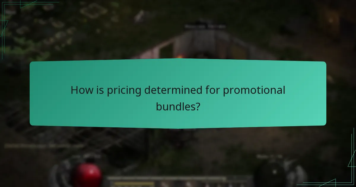 How is pricing determined for promotional bundles?