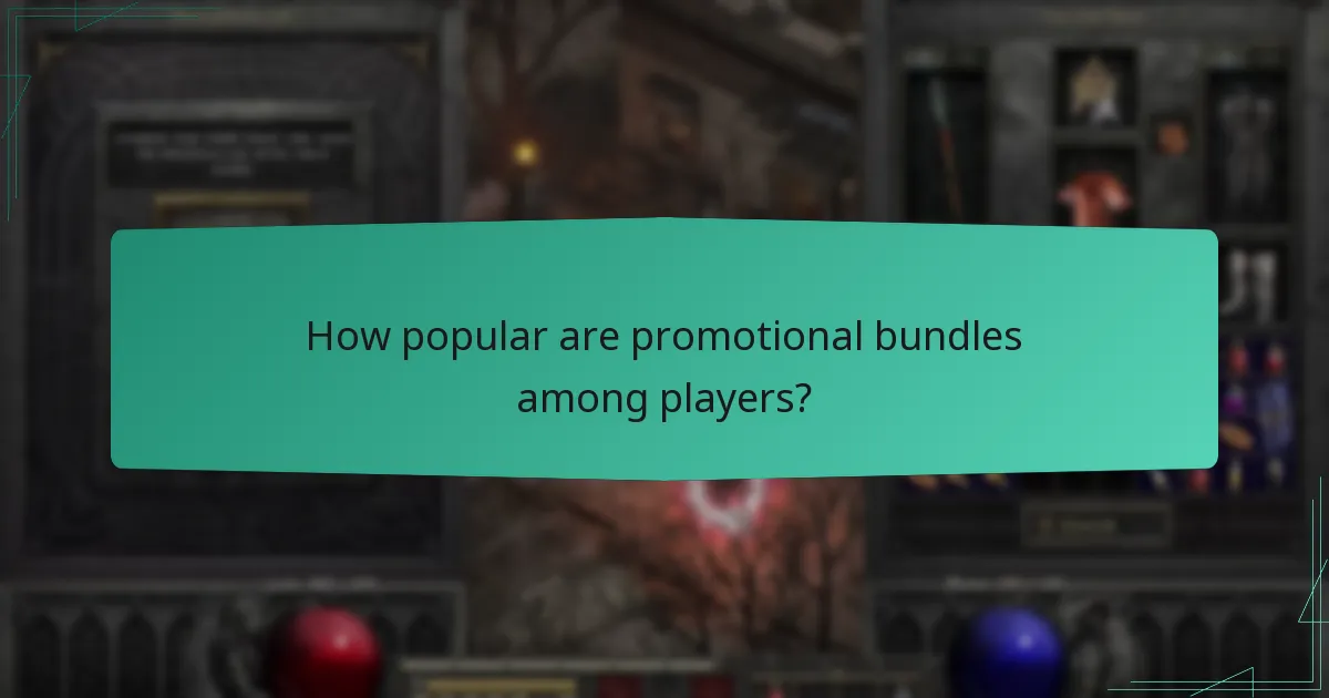 How popular are promotional bundles among players?