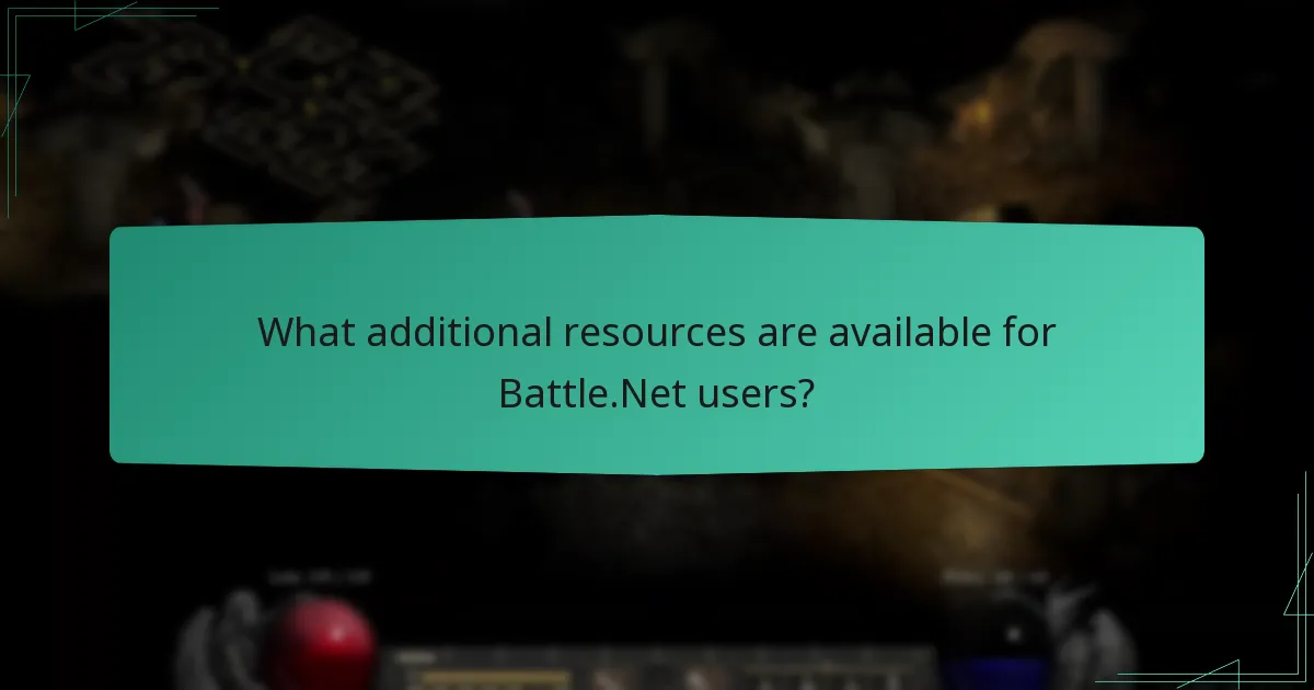 What additional resources are available for Battle.Net users?