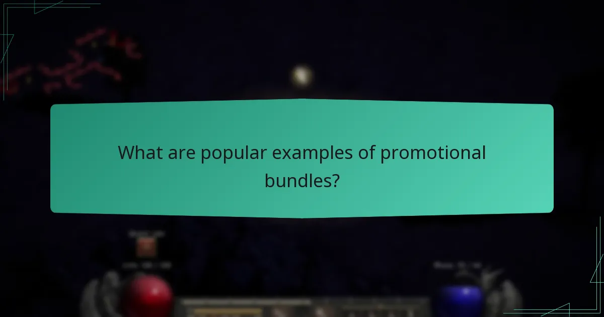 What are popular examples of promotional bundles?