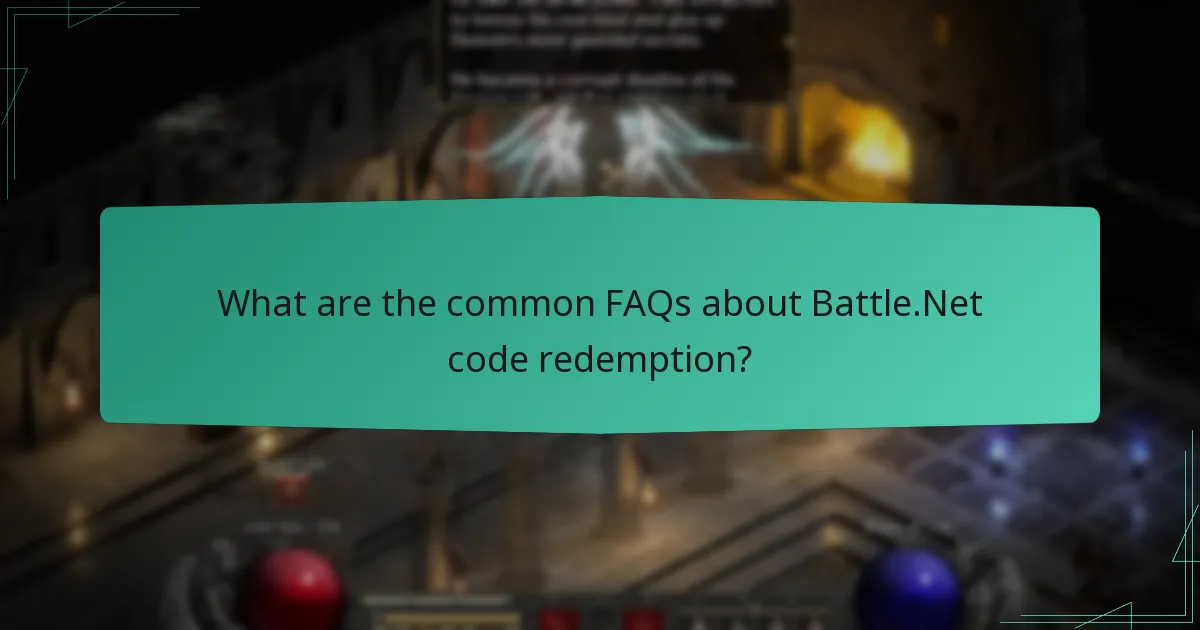 What are the common FAQs about Battle.Net code redemption?