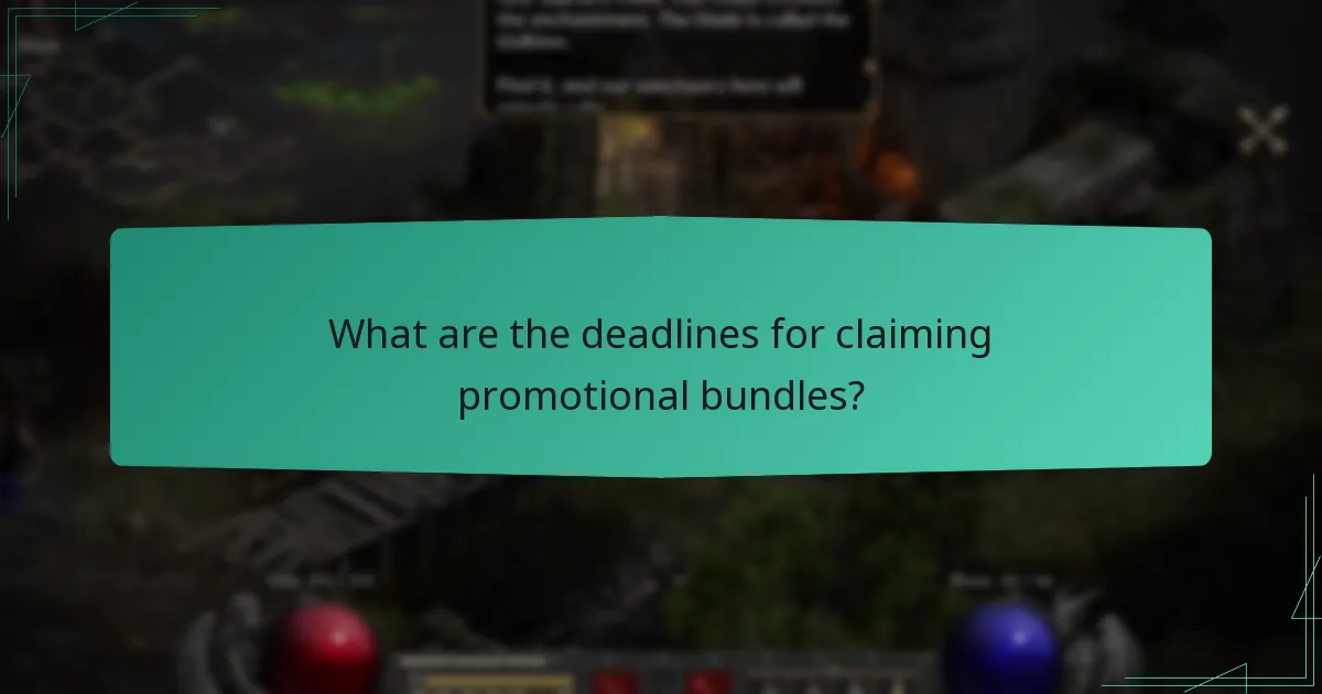 What are the deadlines for claiming promotional bundles?