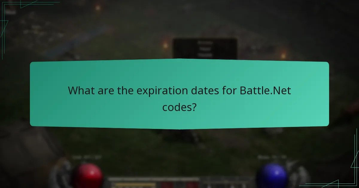 What are the expiration dates for Battle.Net codes?