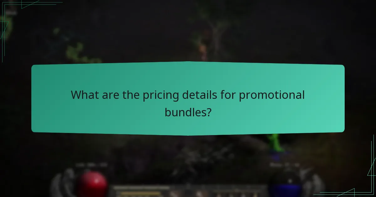 What are the pricing details for promotional bundles?