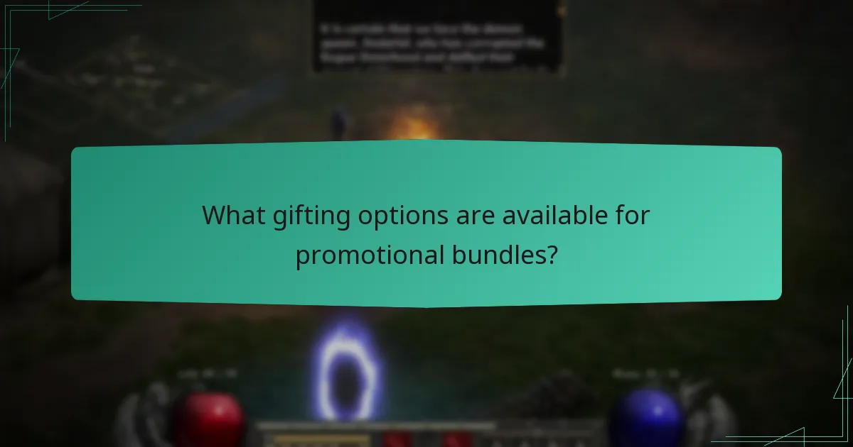 What gifting options are available for promotional bundles?