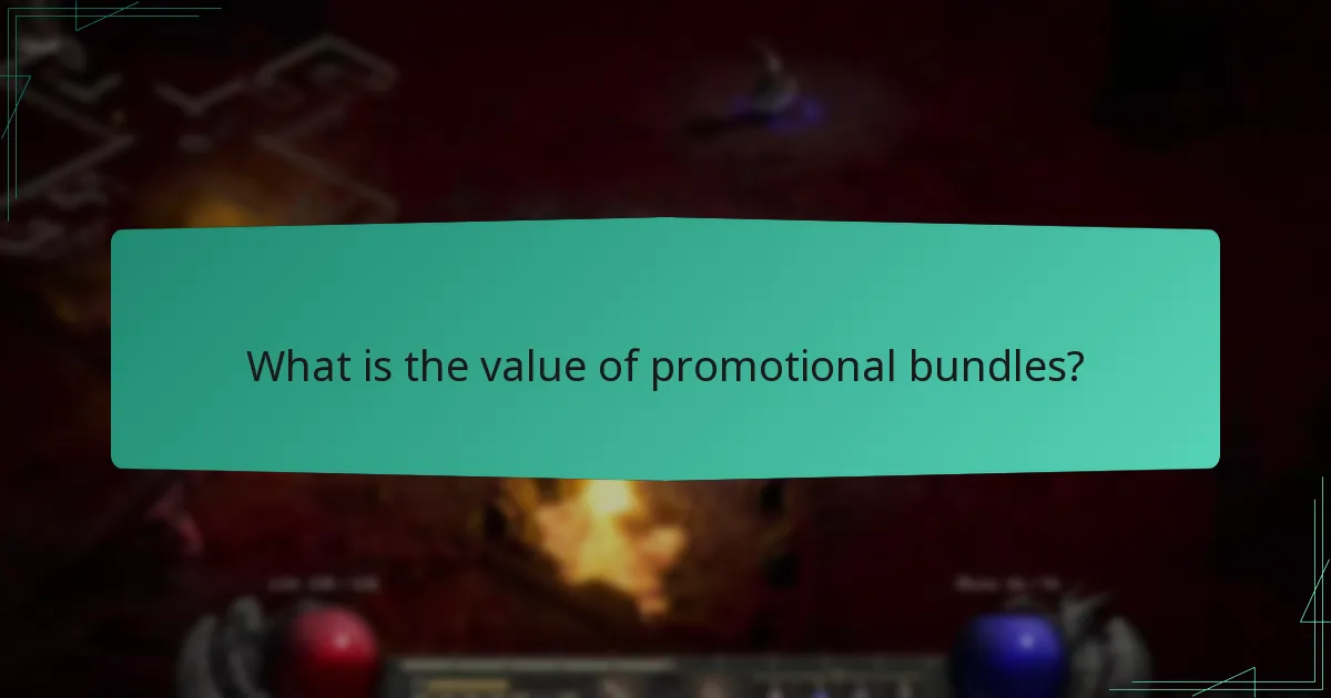 What is the value of promotional bundles?