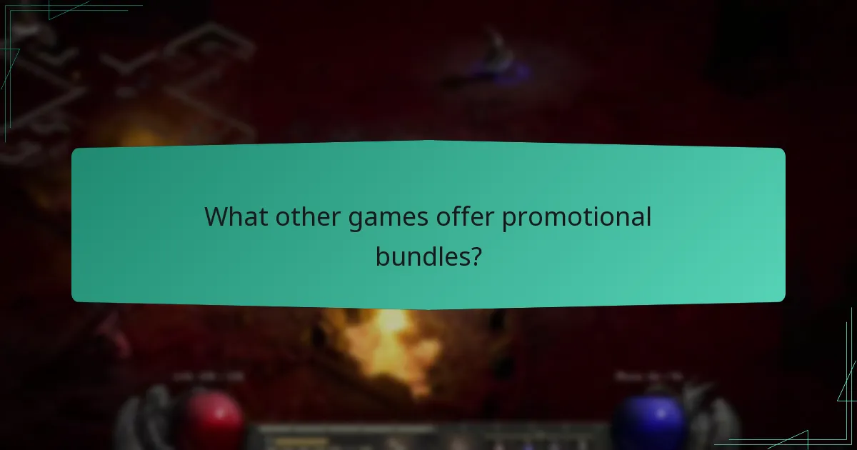 What other games offer promotional bundles?