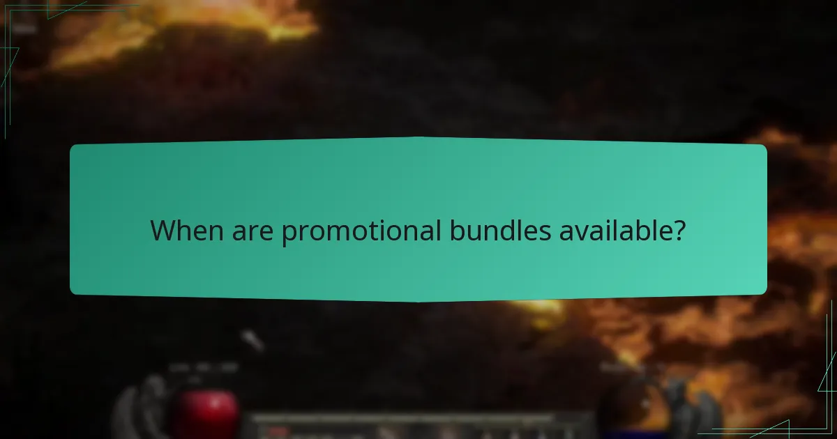 When are promotional bundles available?
