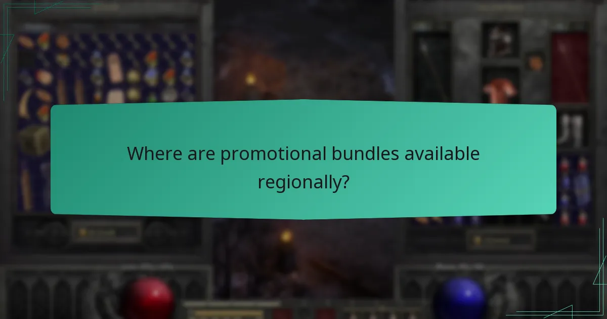 Where are promotional bundles available regionally?