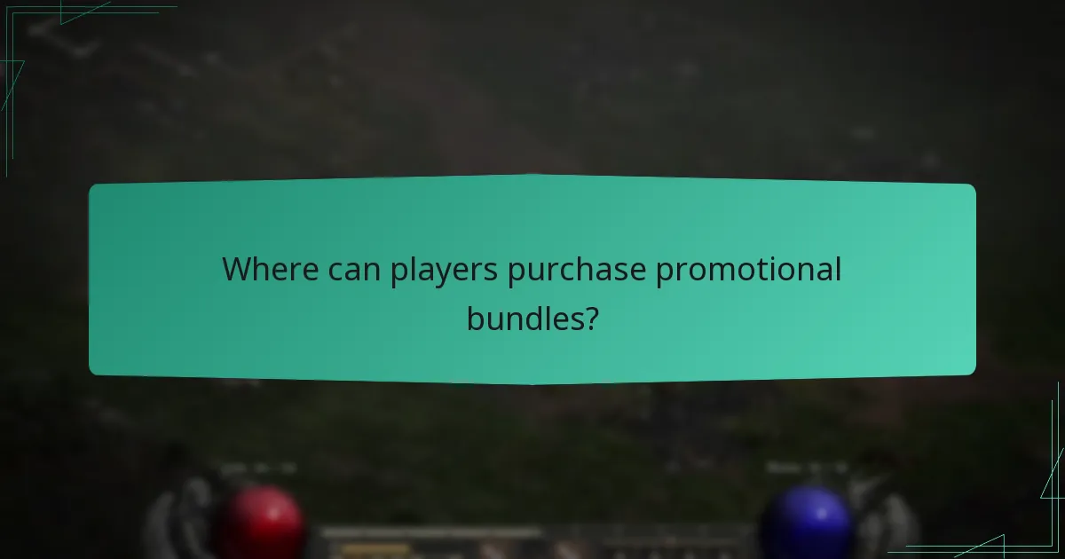 Where can players purchase promotional bundles?