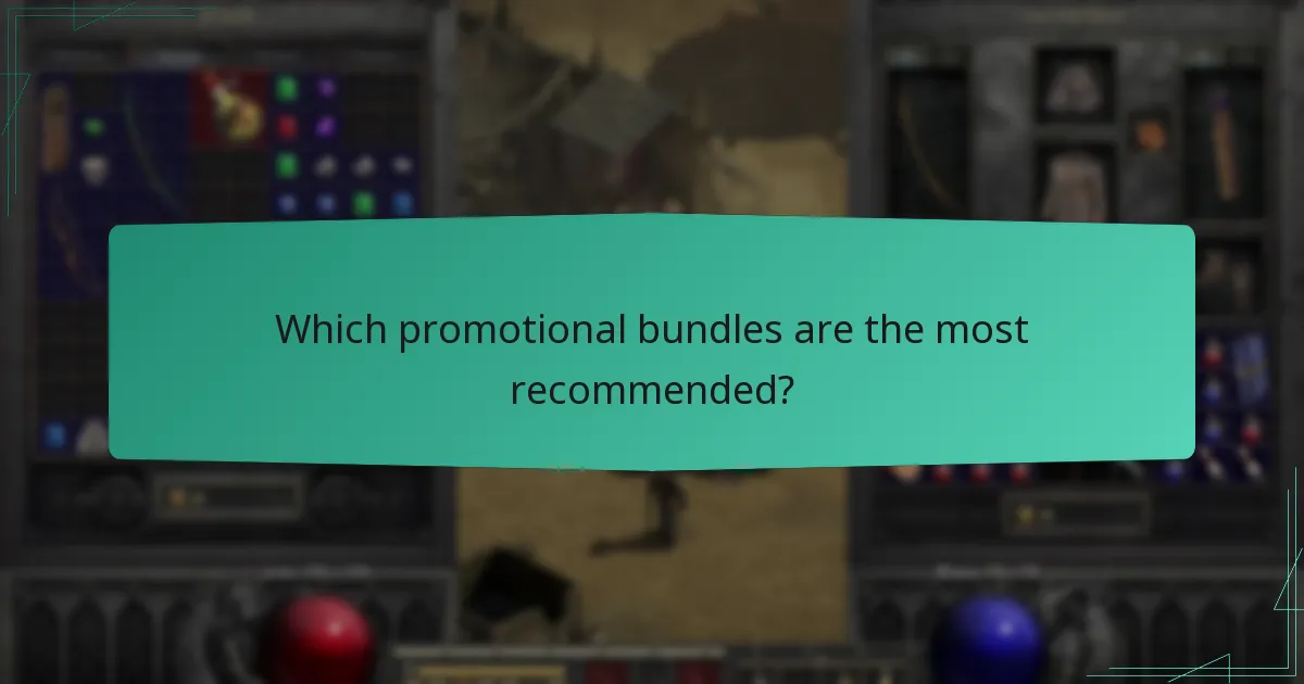 Which promotional bundles are the most recommended?