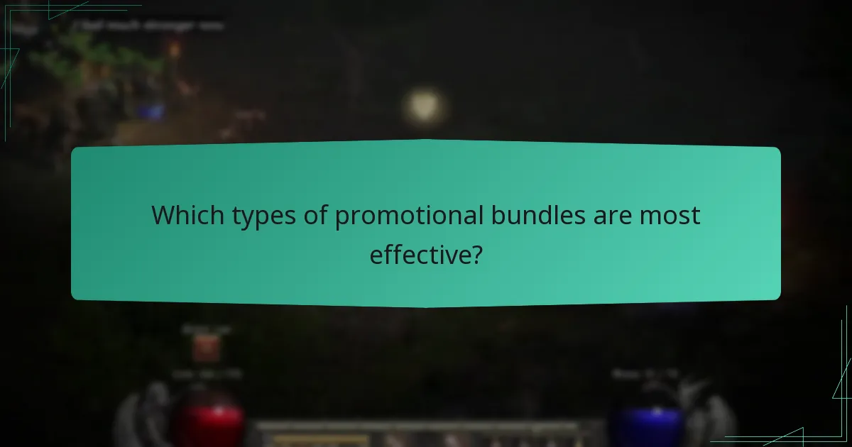 Which types of promotional bundles are most effective?
